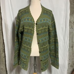 Free and blue cardigan